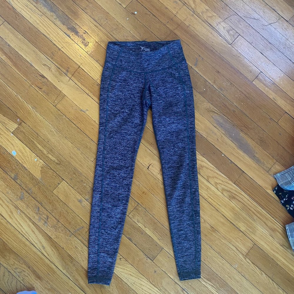 Grey and Black Striped Leggings